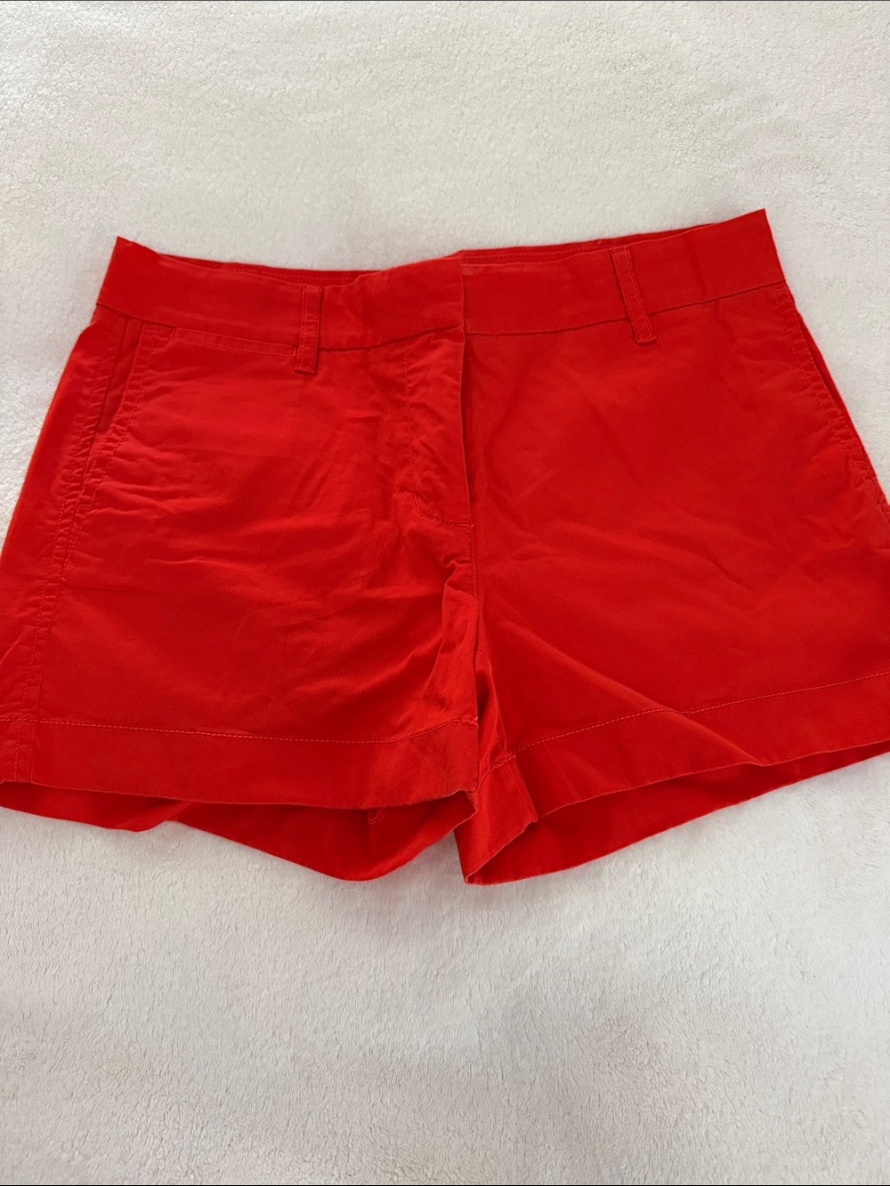 J Crew Classic Women's Red Cotton Shorts